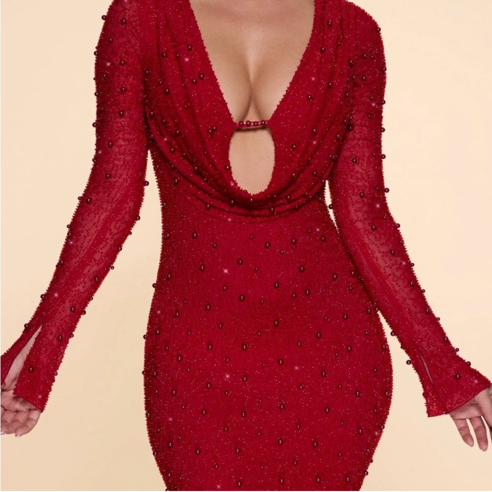 Oh Polly Glamorous Long Sleeve Dress